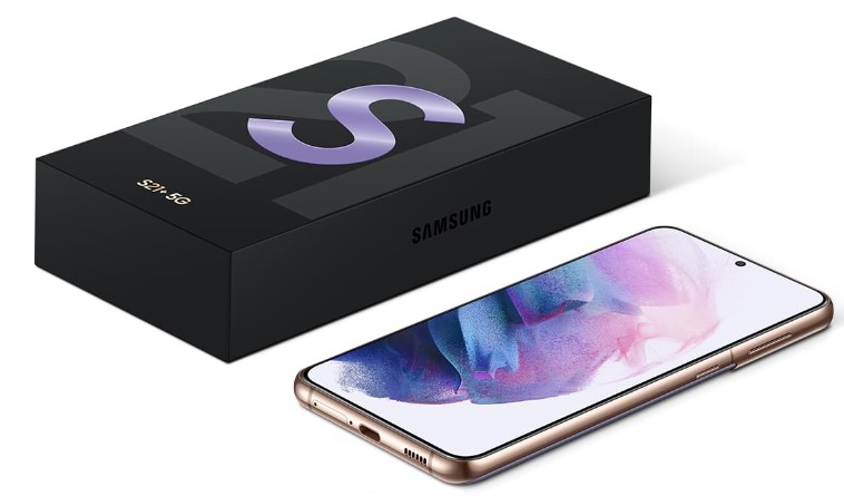 Samsung Galaxy S21 Fe 5g box with smartphone